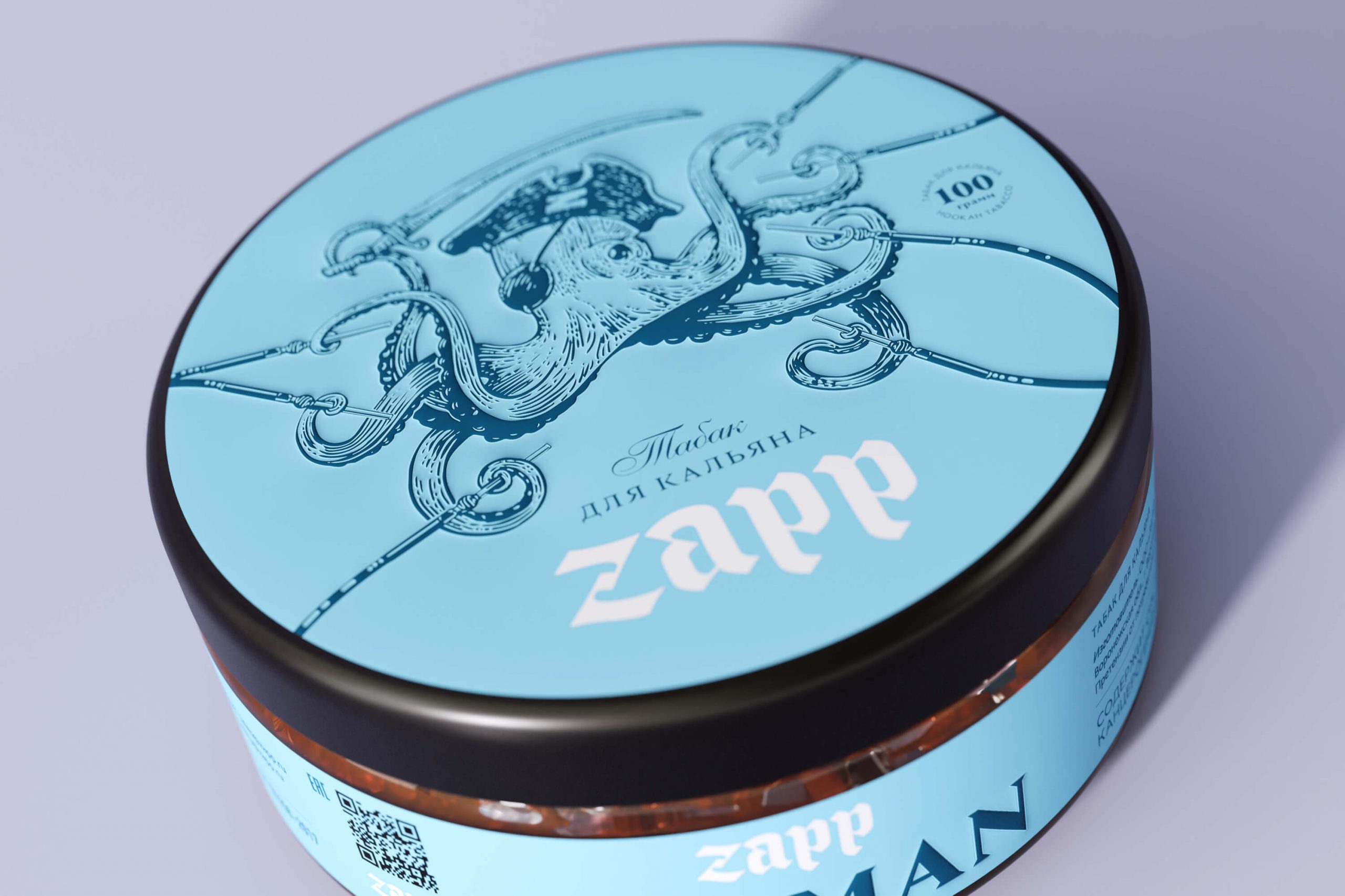 Разработка бренда и дизайн упаковки кальянных табаков Zapp.